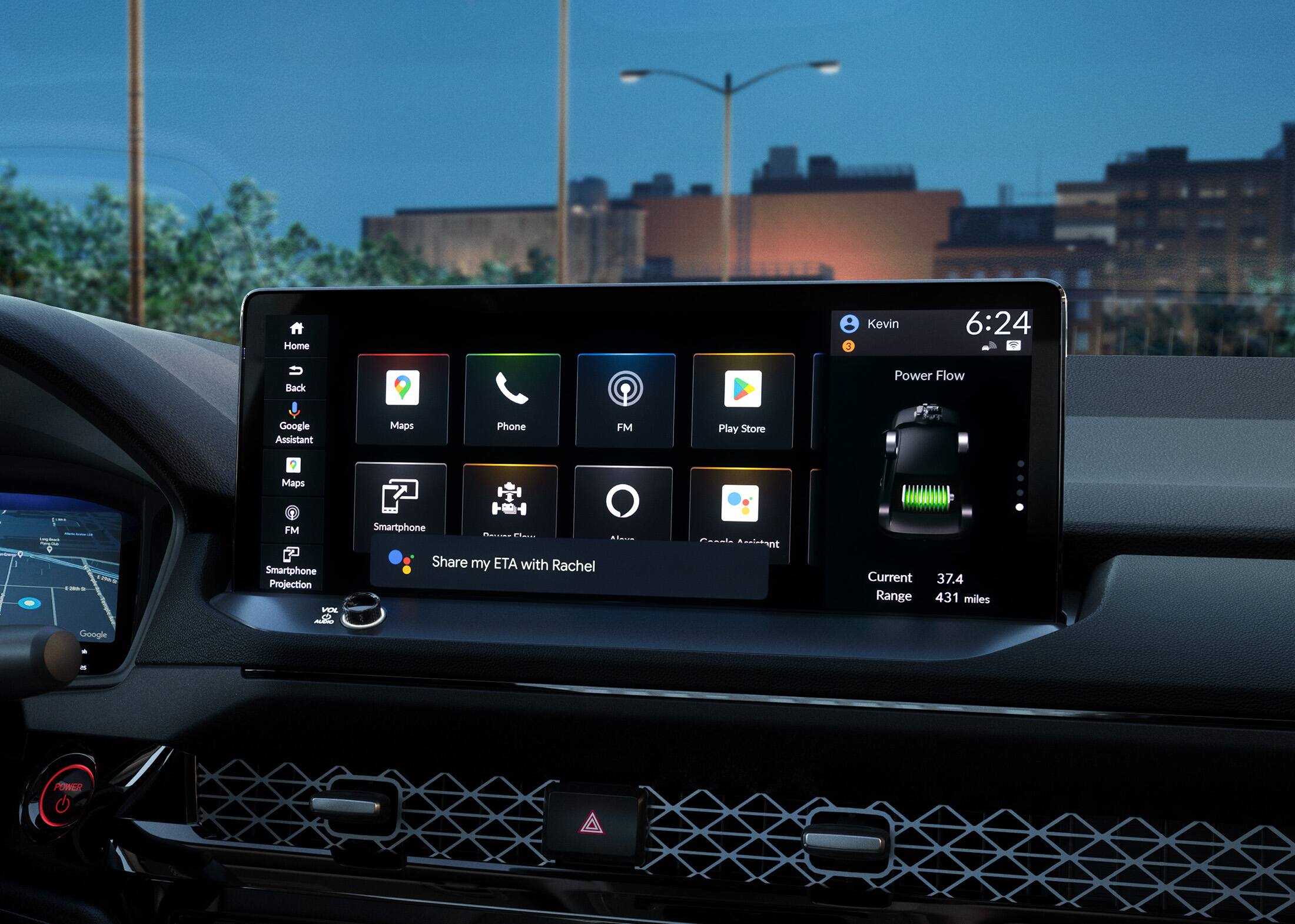 2026 Honda Accord Touring Hybrid showing Google built-in inteior screen.